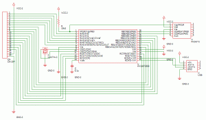 PIC18F2550+ICSP+USB+20Pinの回路図